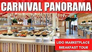 Carnival Lido Marketplace BREAKFAST BUFFET Tour | Carnival Panorama Food Walk Through 2022