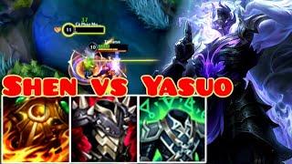 SHEN TOP TANK VS YASUO | SHEN WILD RIFT GAMEPLAY | BUILD AND RUNES