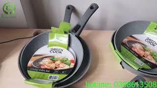 Chảo chống dính men đá Greencook, sử dụng cho mọi loại bếp