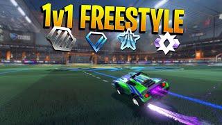 1V1 FREESTYLE DO PRATA AO SSL | QUAL RANK TEM OS MELHORES FREESTYLERS DO ROCKET LEAGUE?