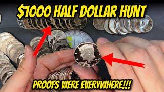 PROOF HALF DOLLARS WERE EVERYWHERE!  $1000 HALF DOLLAR HUNT