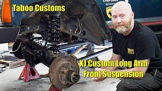 Green XJ Project - Custom Long Arm Front Suspension Design & Installation