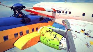 Midair Collisions, Airplane Crashes & Dogfights #1 | Besiege