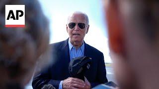 Biden speaks with media after ABC interview