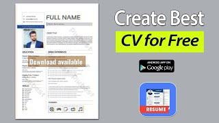 CV Maker - Video Template Professional - Best Result