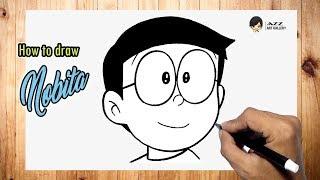 How to draw Nobita from Doraemon