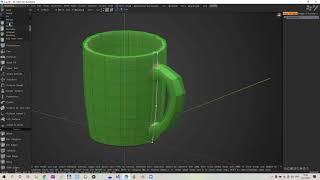 Чашка низкополигональное моделирование