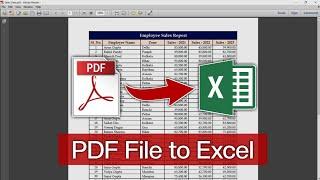 How to Convert PDF to Excel | Convert PDF into Microsoft Excel