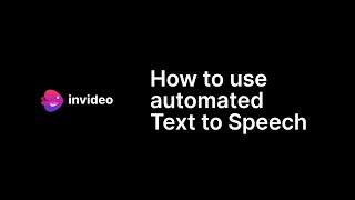 How to use automated Text to Speech