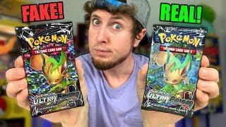 How To Spot FAKE PACKS OF POKEMON CARDS & BOOSTER BOXES! Opening Both Real and Fake