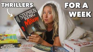 Reading Thrillers for a week *as someone who scares easily*