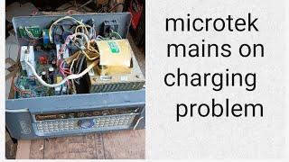 microtek inverter mains on problem and battery charging problem #new