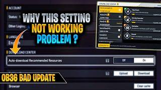 Free fire auto download recommended resources not working | How to off Auto download in free fire