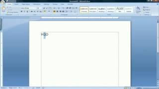 How to Write Subscripts in Microsoft Word 2007
