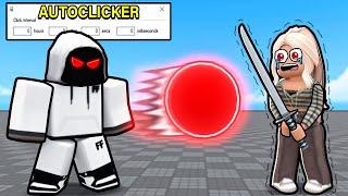 I TROLLED My LITTLE SISTER Using An AUTOCLICKER.. (Roblox Blade Ball)