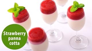 Strawberry Panna Cotta | Valentine's day special | onmanorama food