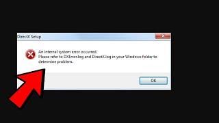 An internal system error occurred DirectX Setup Error Fix