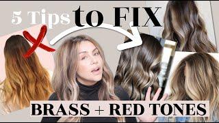 5 Tips To Prevent +Get  Rid of Brass + Red Tones in Hair