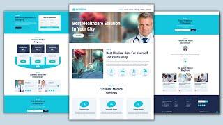 Complete Responsive Hospital Website Free Template -HTML - CSS - JS - 100% Free - Free Website Code