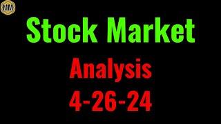 Stock market analysis 4-26-24.  Top of this rally is close...if not now.