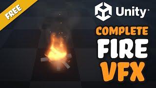 Fire VFX, small  flames and smoke particles and shader graph in Unity - part 2