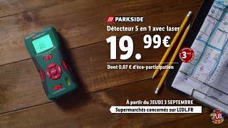 Lidl Détecteur 5 en 1 avec laser Parkside "le vrai prix des bonnes choses" Pub 30s