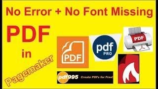 How To Make PDF In Pagemaker | Me Without Font Missing PDF Kaise Banaye | Pagemaker 7.0 Tutorial