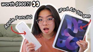 iPad Air 5 + Apple Pencil 2 unboxing!