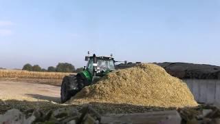 Deutz Agrotron 265 beim Mais Schieben [HD]