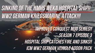 HMHS Weka Attacked by WW2 German Kriegsmarine Sinking Ship Survival in Stormworks!