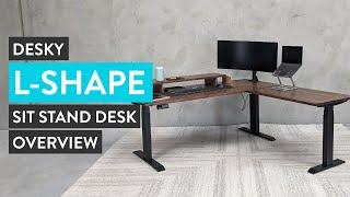 Desky L Shape Sit Stand Desk Overview