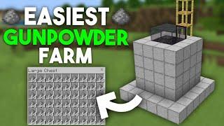Easiest GUNPOWDER Farm in Minecraft Bedrock 1.19
