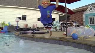 Tucker Pelletier 28 Months Old Slow Motion Dive Swimming GoPro Hero3 Black Edition