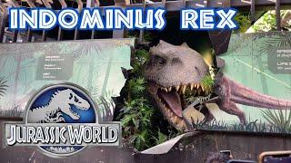 Jurassic World The Ride 2021 [4K] - NEW FULL BODY INDOMINUS REX- Universal Studios Hollywood