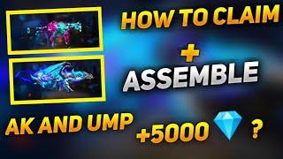 How to claim + Assemble Ak47 + | ump ultra legendary skin | DG |