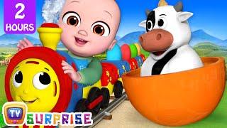 Farm Animals Song with ChuChu Toy Train + More ChuChu TV Surprise Eggs Learning Videos For Kids