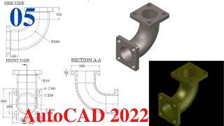 Modeling a pipe elbow join in AutoCAD 3D - For Beginners
