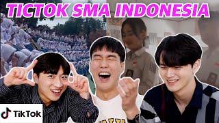 ORANG KOREA PERTAMA KALI NONTON TICTOK SMA INDONESIA  | REAKSI TICTOK INDONESIA