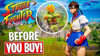 BLANKA and SAKURA Skin Reviews!! Gameplay + Combos! (Fortnite x Street Fighter)