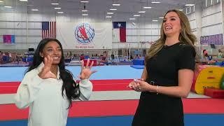 FULL VIDEO: Simone Biles talks with FOX 26's Caroline Collins