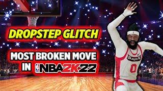 DROPSTEP GLITCH! HOW TO DO THE MOST BROKEN MOVE IN NBA 2K22!