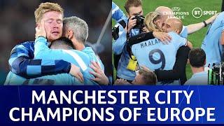 EPIC FULL TIME SCENES as Manchester City win the UEFA Champions League  BLUE MOON RISING 