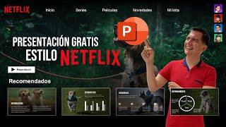  Estilo NETFLIX en PowerPoint  Presentación profesional, elegante y fácil