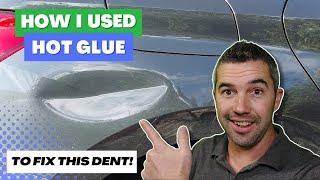 How I Used Hot Glue To Fix This Dent | Paintless Dent Removal