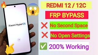 Redmi 12 Frp Bypass Hyperos  Setting Not Open  Redmi 12C Frp Bypass / Google Account Unlock