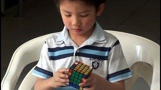 Chan Hong Lik 5 yrs old solves 5x5 rubik's cube 4:25 min