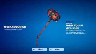 How To Get Harlequin Otsuchi Pickaxe NOW FREE In Fortnite! (FREE Harlequin Otsuchi Harvesting Tool)