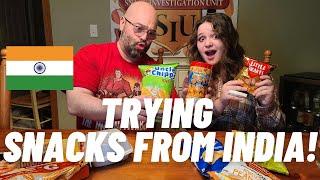 AMERICAN FAMILY TRYING INDIAN SNACKS ! We try lots of Indian snacks for the 1st time!