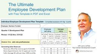 Employee Development Plan Template, with a focus on performance improvement