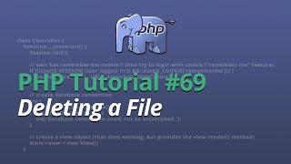 PHP Tutorial - #69 - Deleting a File